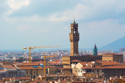 palazzo vecchio tower (or Tower of Arnolfo) in Florence 