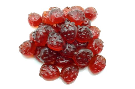 Heap of gummi red strawberry jelly