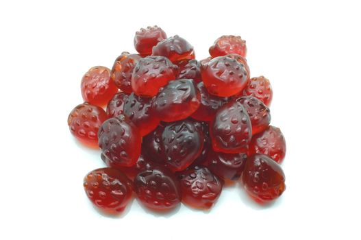 Heap of gummi red strawberry jelly