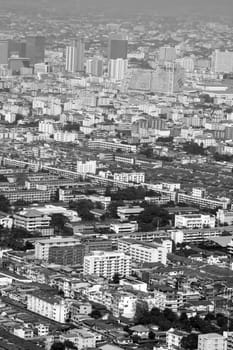 Top view city at Bangkok in Thailand