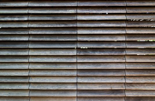 Wooden louvre facade, texture background