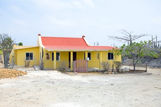 Old traditional arubean house on Aruba island in the Caribbean