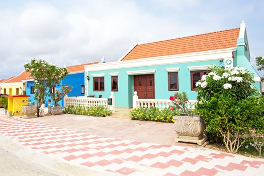 Traditional arubean house on Aruba island in the Caribbean