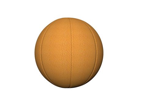 one basketball orange  isolated in white background