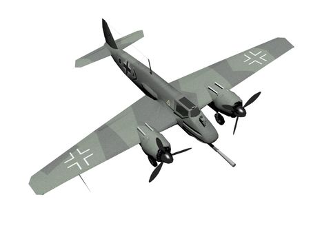 War plane isolated in white background