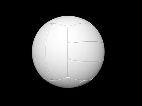 volleyball white isolated in black background
