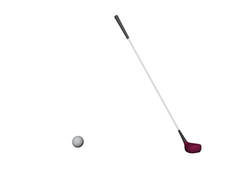 golf equipment isolated in white background