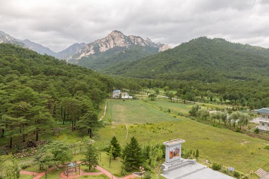 The view from the hotel Kumgang, North Korea.