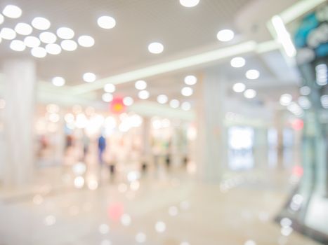 Shopping store mall blur background with bokeh