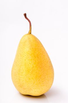 Yellow pear isolated on white background