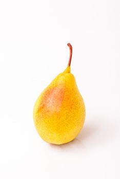 Yellow pear isolated on white background