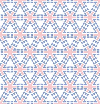 abstract background or paper pink blue hexagonal flower pattern