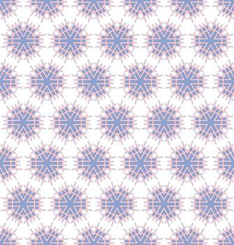 abstract textile pattern spinious flowers pink blue