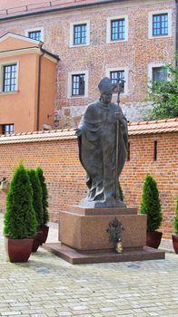 The photo was taken in the architectural complex of Wawel Castle in Krakow, Poland                               