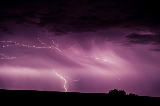 Stormy weather moved through and created these lightning strieks