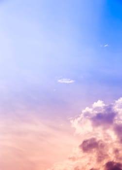 View cloud and sky sunset with background