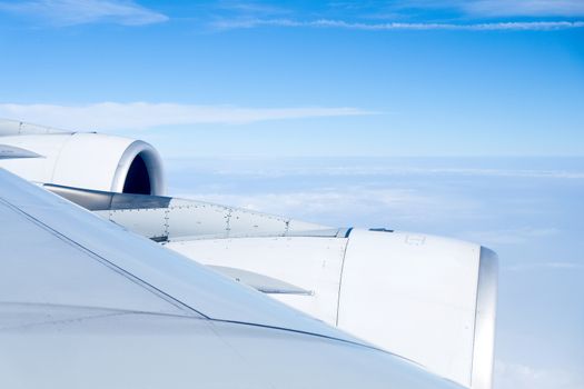 view from airplane background