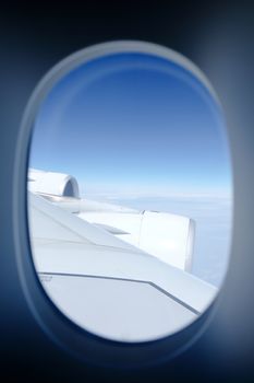 image of View from an airplane window