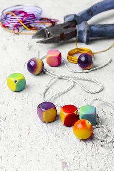 Set and jewelry beads for making jewelry