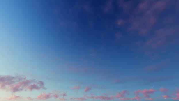 Cloudy blue sky abstract background, blue sky background with tiny clouds, 3d rendering

