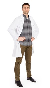 Male doctor, concept of healthcare and medicine - Isolated on white