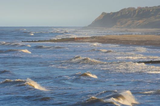 Rough sea in Norfolk