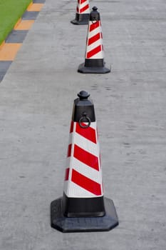 traffic cone red and white colors