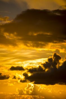 a beautiful bright orange sunset sky in the wild atlantic way