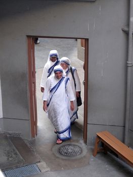 Mother House, the residence of Mother Teresa and headquarters of Missionaries of Charity in Kolkata, West Bengal, India on January 27,2009.