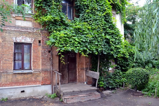 Entrance to the old house in one of the areas of the city