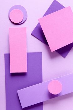 Complementary color background web design imitating the straight lines and curves of the material design and shading paper