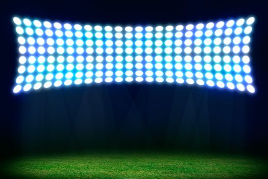 On stadium. Abstract football or soccer background. Copy space for your text or product 