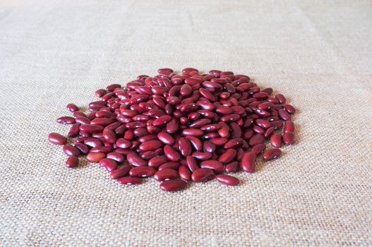 red beans on canvas