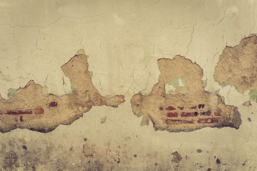 old wall with cracks background, vintage wall