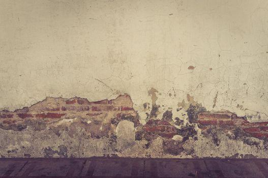 old wall with cracks background, vintage wall