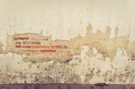 old wall with cracks background, vintage wall