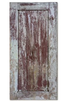 old, grunge wood panels on white background, vintage style