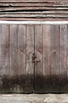 old, grunge wood panels used as background, vintage style