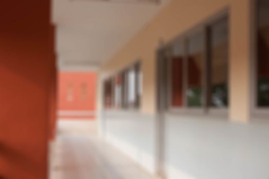 Corridor orange blur.