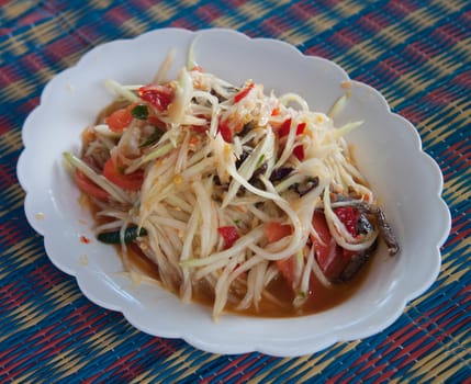 papaya salad with crab