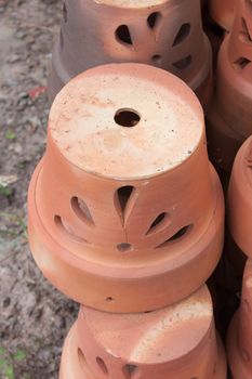 Ceramic pots with designs from Thailand.