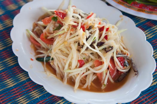 papaya salad with crab