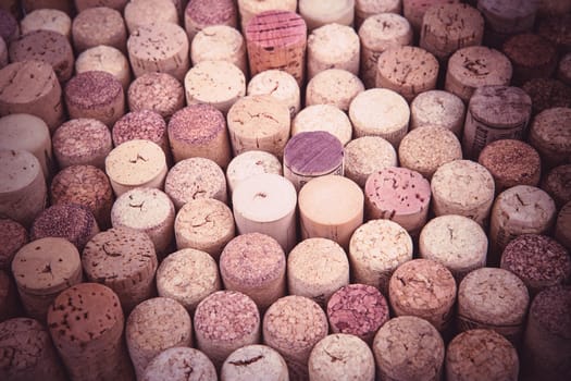 background texture with different wine corks. wine corks background