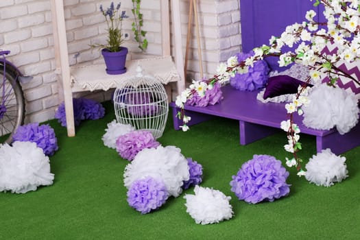 Spring time cute and bright decor in the studio