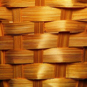 Old Wicker Texture, Weathered Yellow Background Pattern