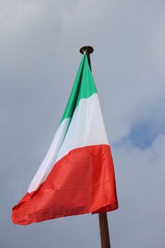 Italian Flag Against Blue Sky