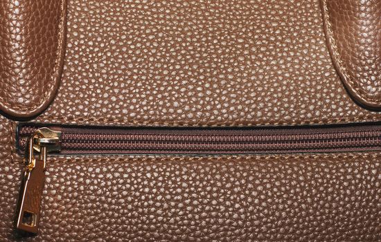 zipper leather handbag detail, zip pocket bags, background