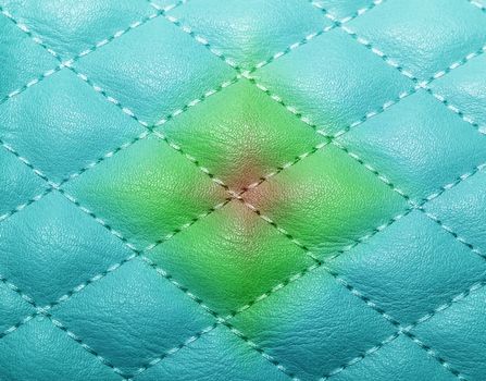 quilted texture artificial leather, stitched with thread for the background for texture,color gradient, rainbow