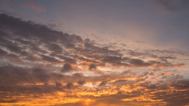 Natural background of  colorful sky during  sunset time. High resolution panorama.