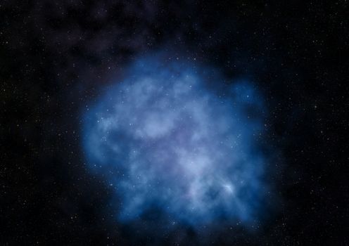 Far being shone nebula and star field against space. "Elements of this image furnished by NASA".